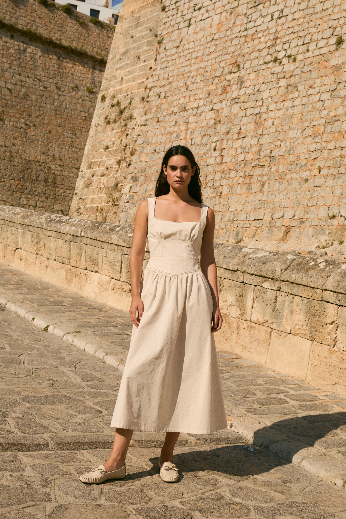 KENDAL ECRU SAFARI DRESS