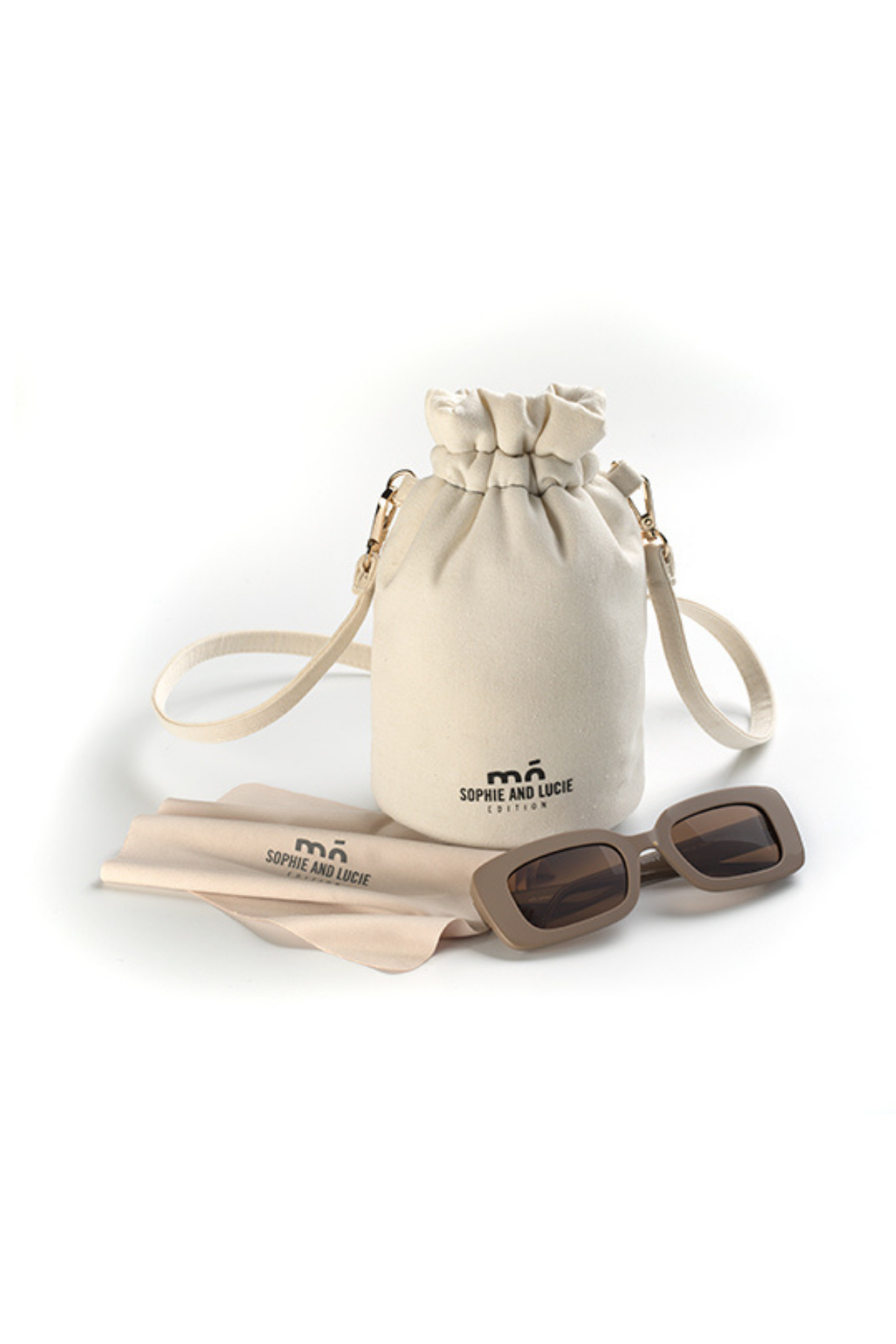 GAFAS SPINETA BEIGE + BOLSA + COLGADOR