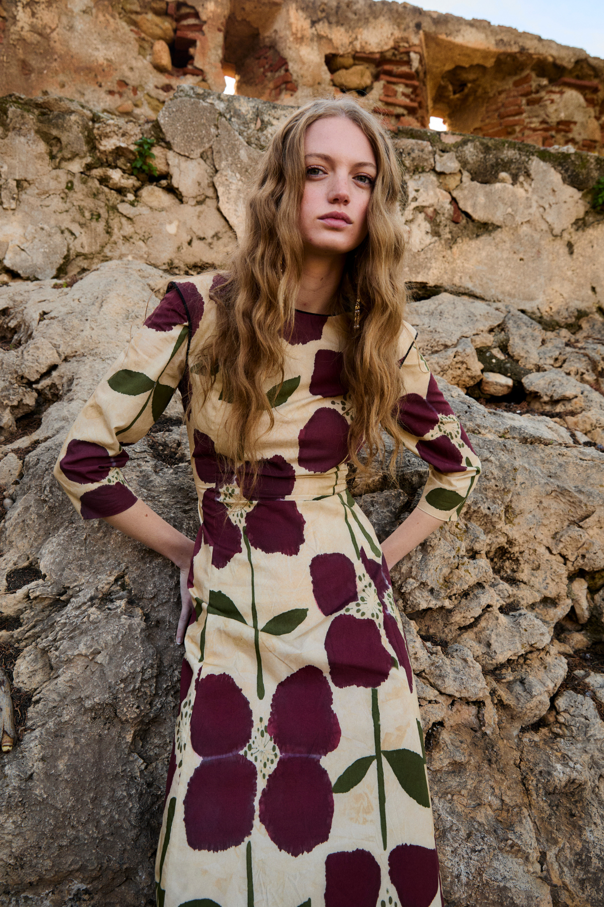 AMANDA LILY BURGUNDY DRESS