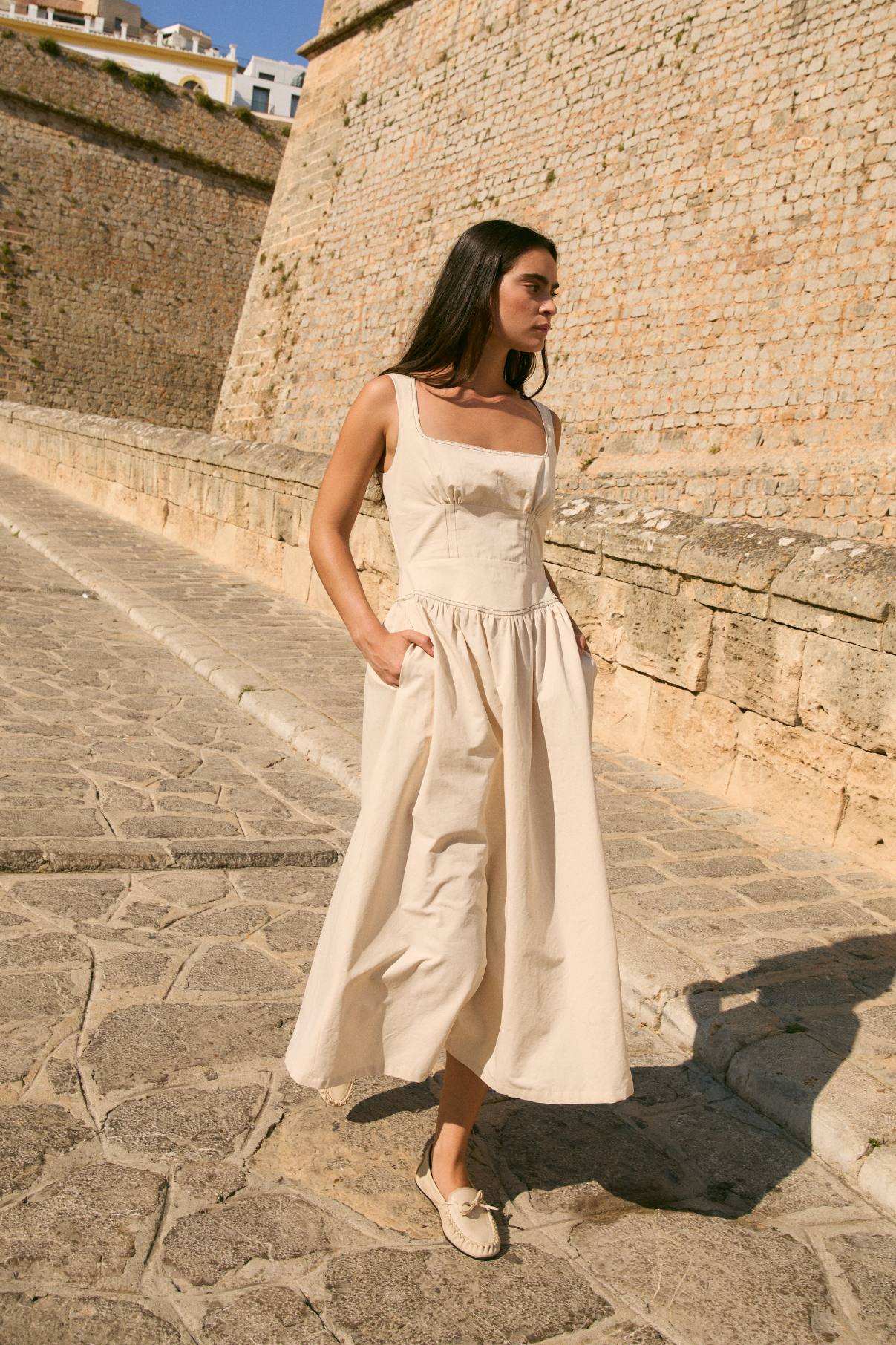 KENDAL ECRU SAFARI DRESS