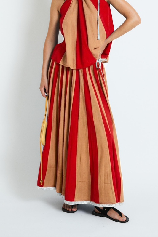 FALDA CIRCO VOILE CAMEL