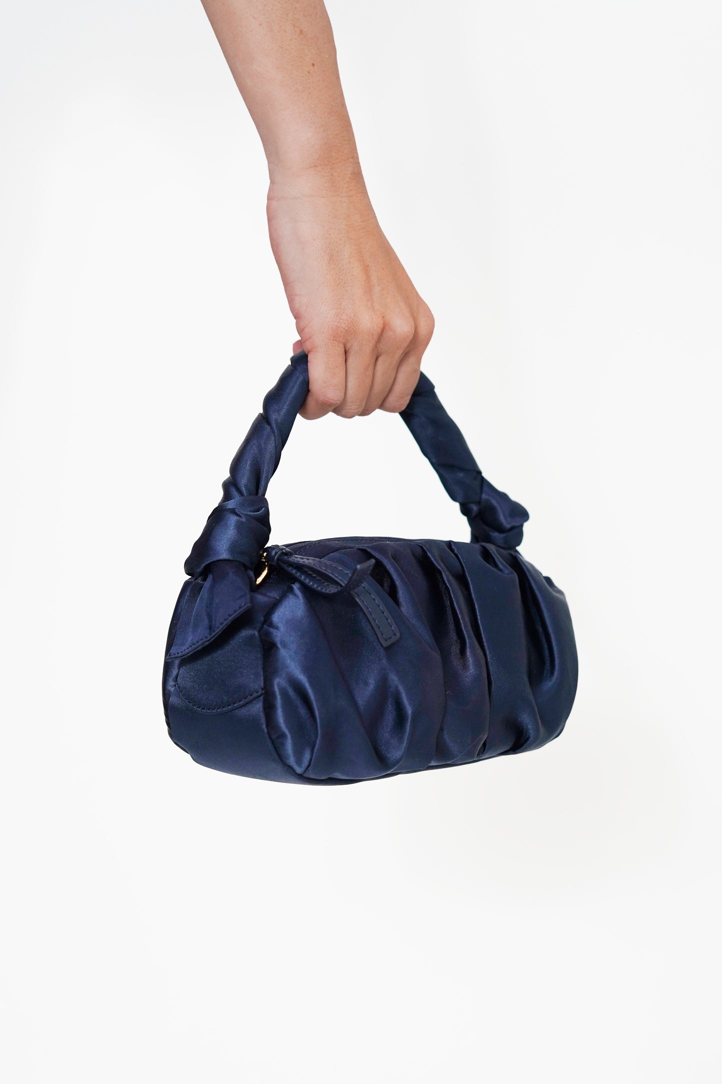 MOI&SASS NAVY SATIN BAG