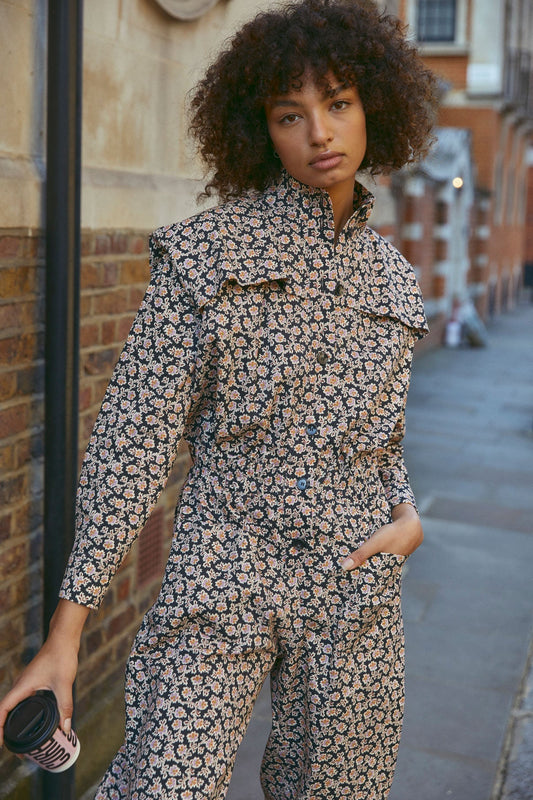 FLOWER FONT JUMPSUIT