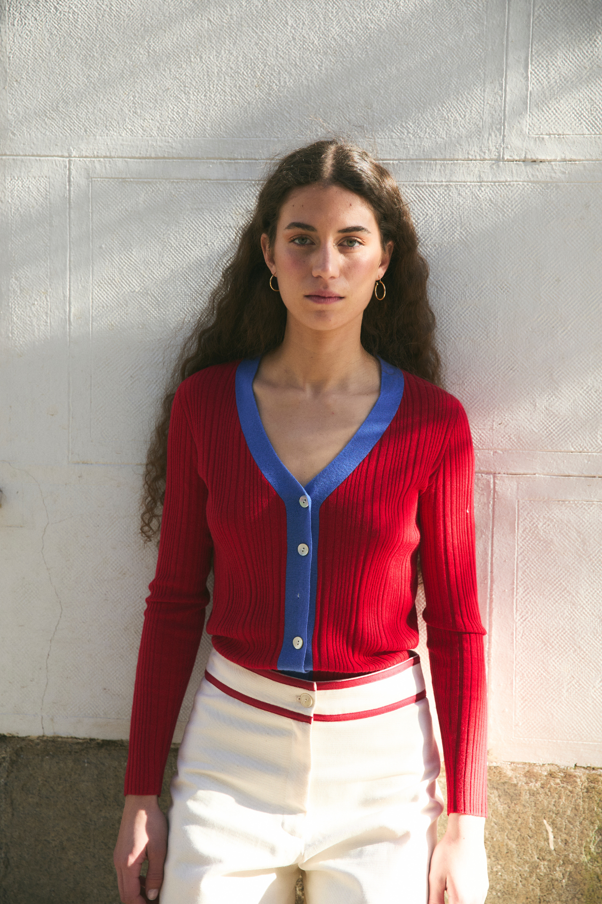 CHAQUETA SOFIA PUNTO ROJO
