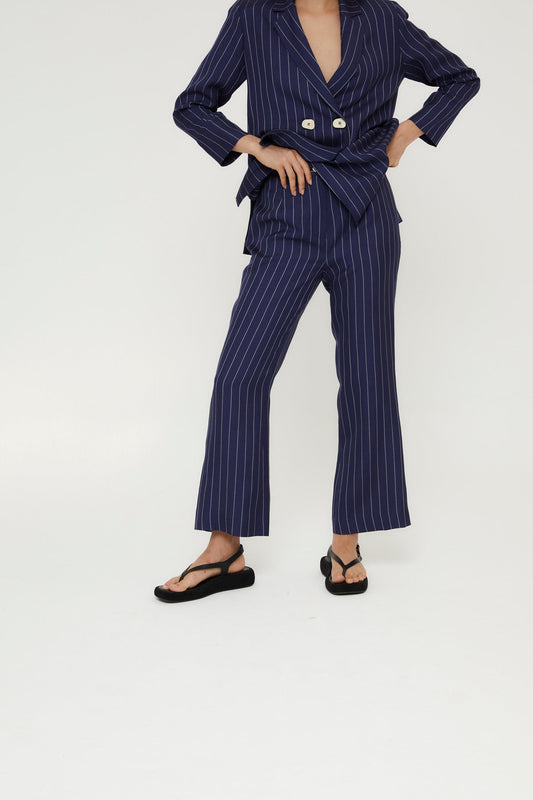 BLUE DIPLOMATIC CROP PANTS EIGHTIES