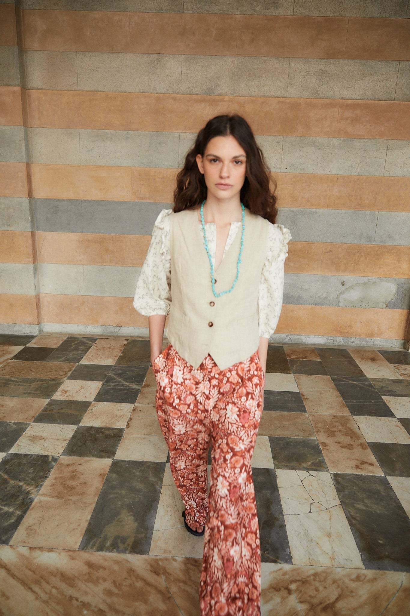 WOODY BALI FLOWER PANTS