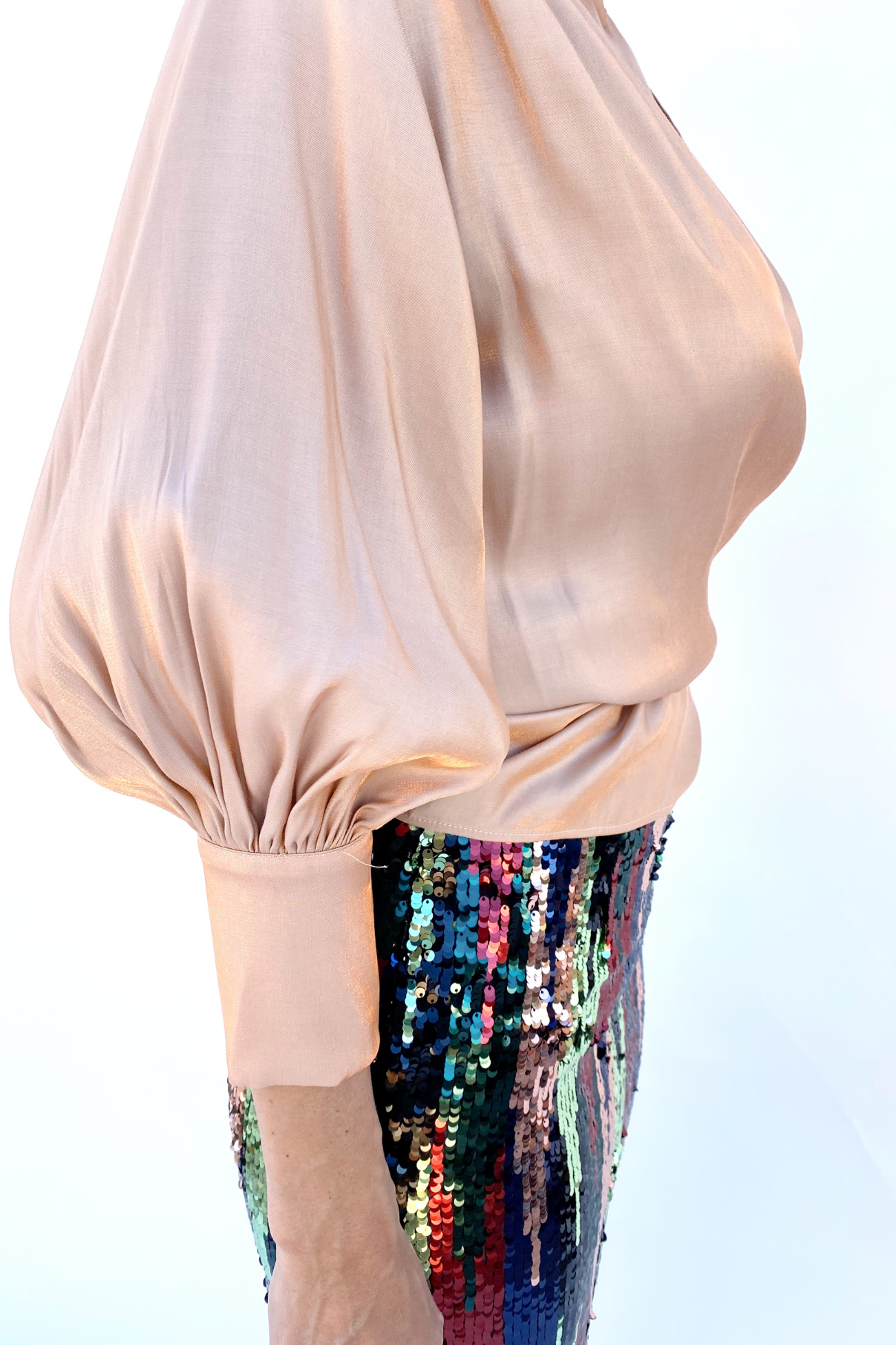 BLUSA FAJIN METAL COBRE