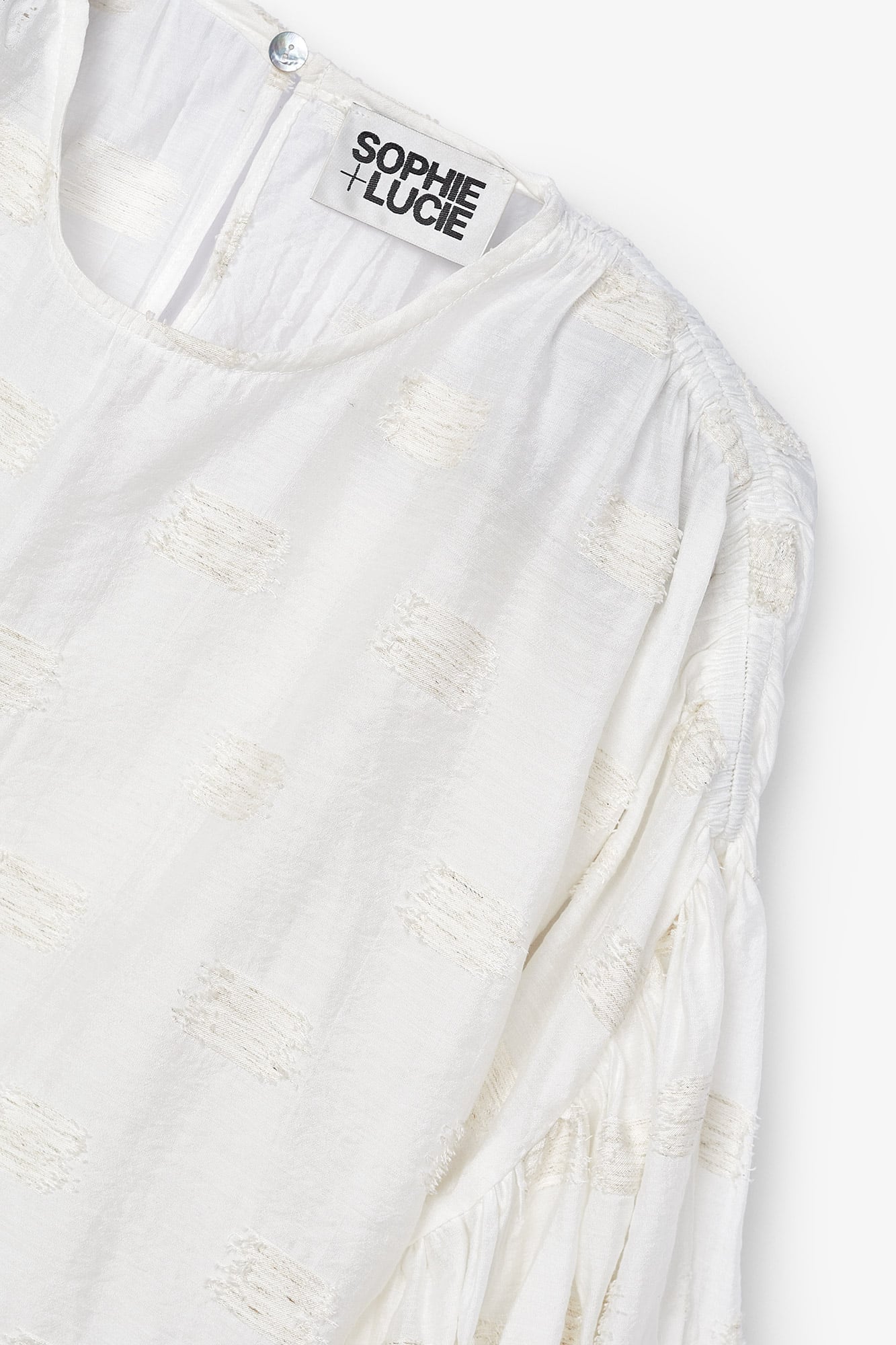 PATI BLOUSE WITH ECRU PATCHES