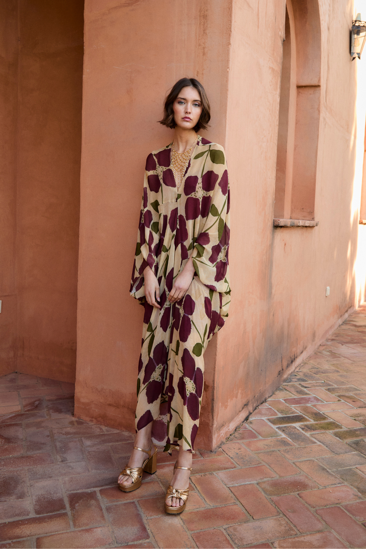 VERO LIRIO BURGUNDY DRESS