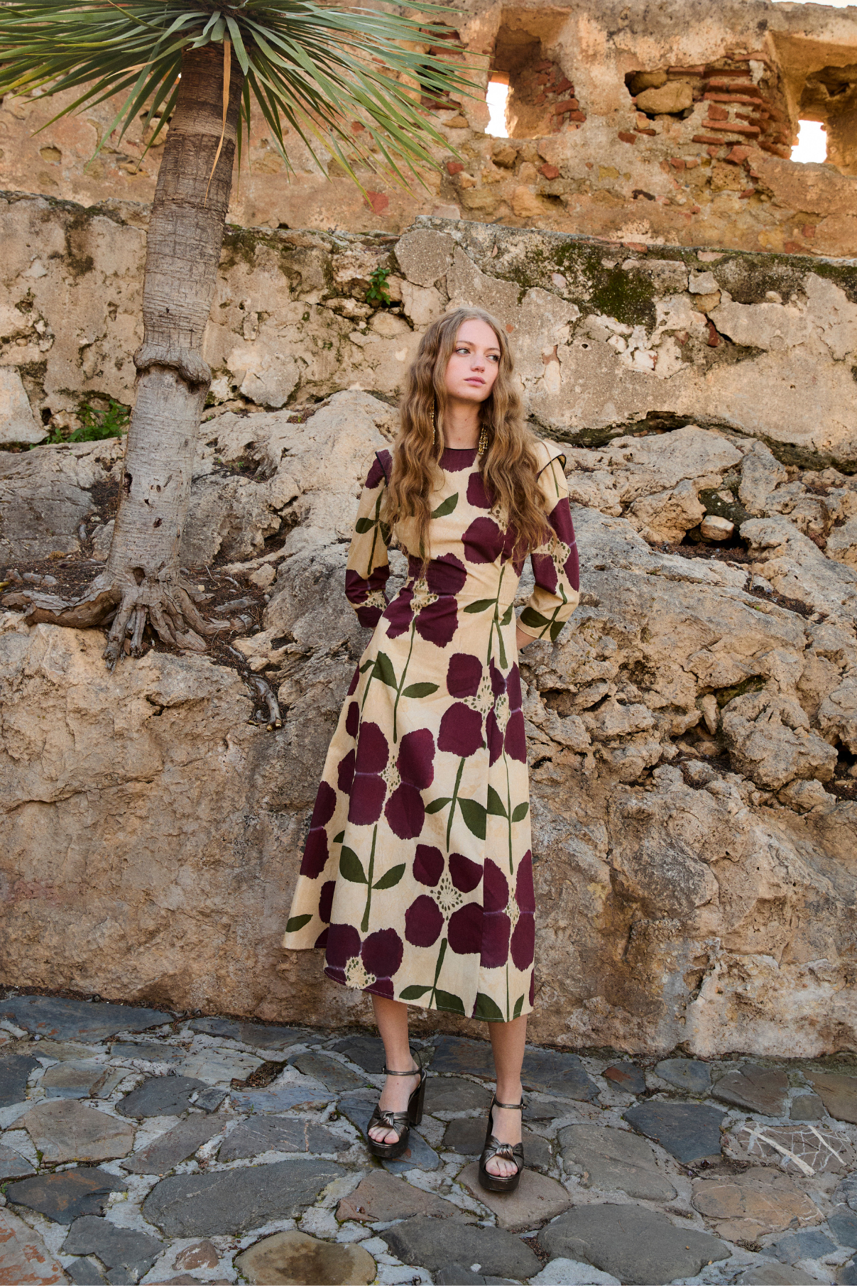 AMANDA LILY BURGUNDY DRESS
