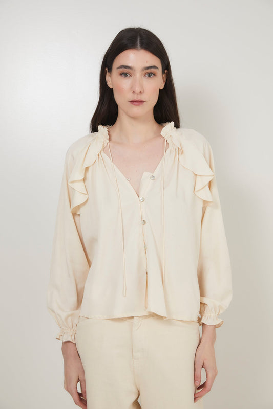 OLIMPIA BLOUSE ECRU BLOUSE