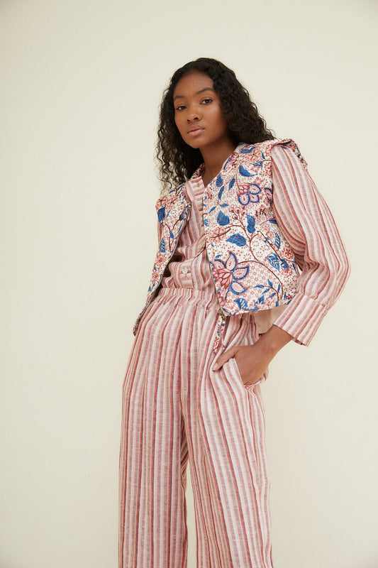 JULIETA PATCH VEST CHERRY