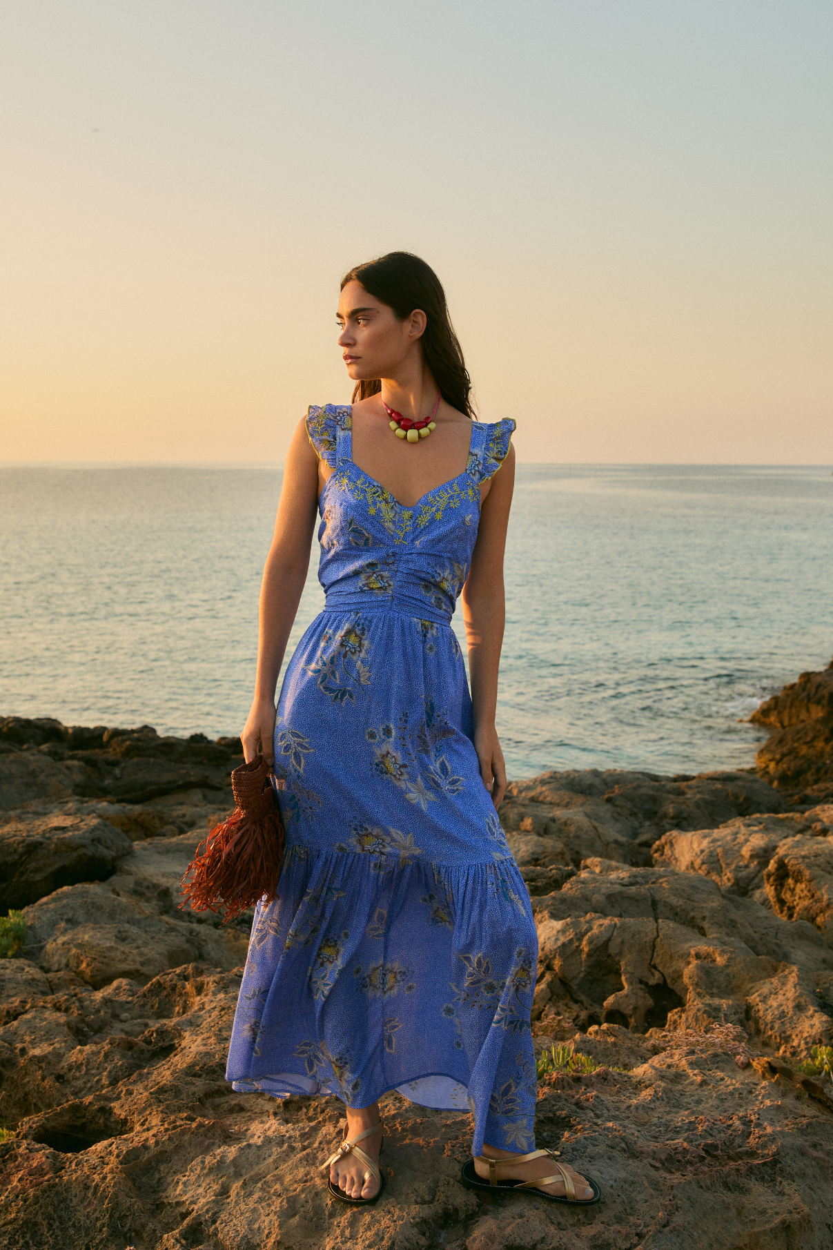VESTIDO ISI PUNTOS AZUL