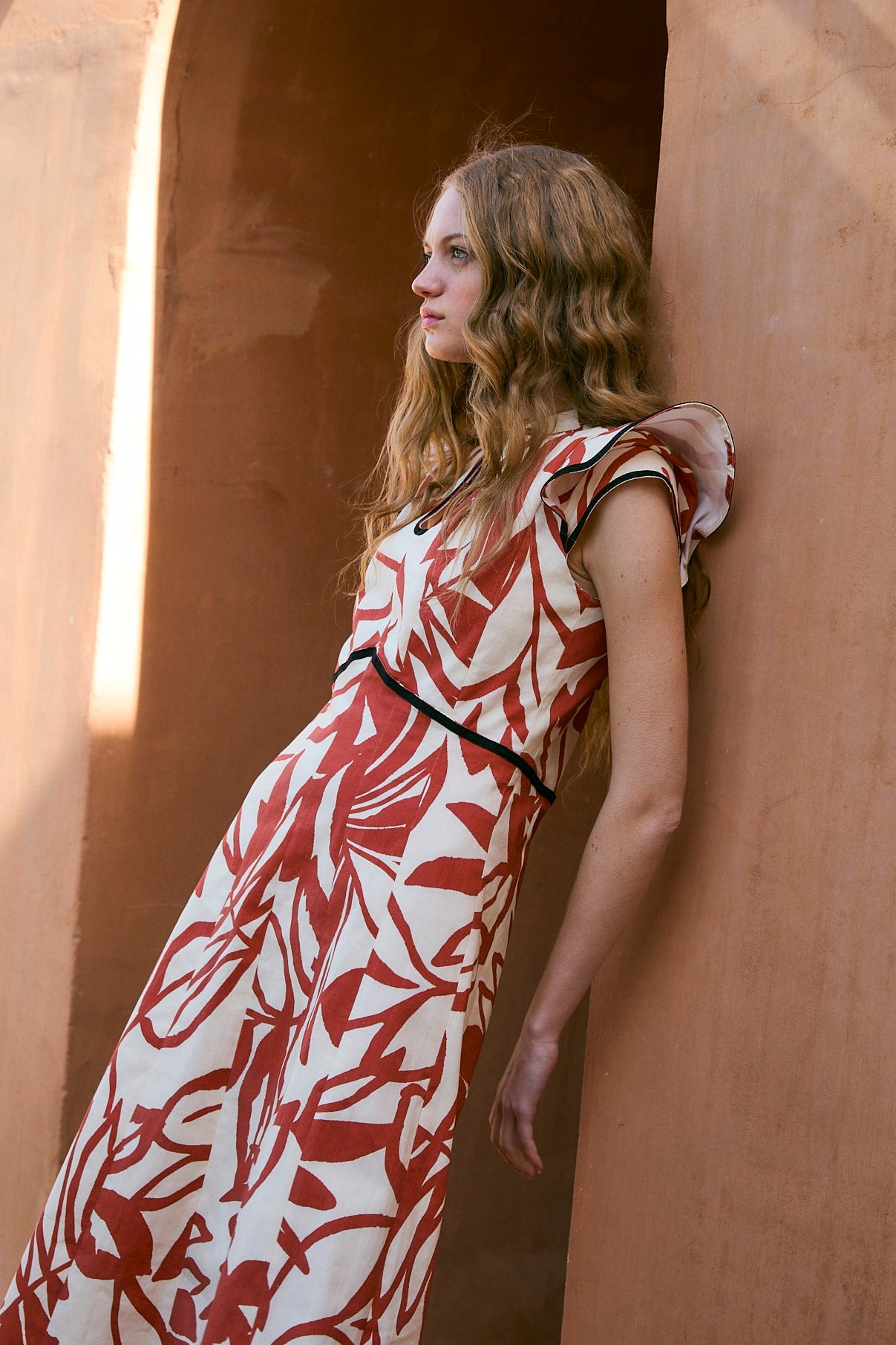 MONICA TROPICAL TILE DRESS