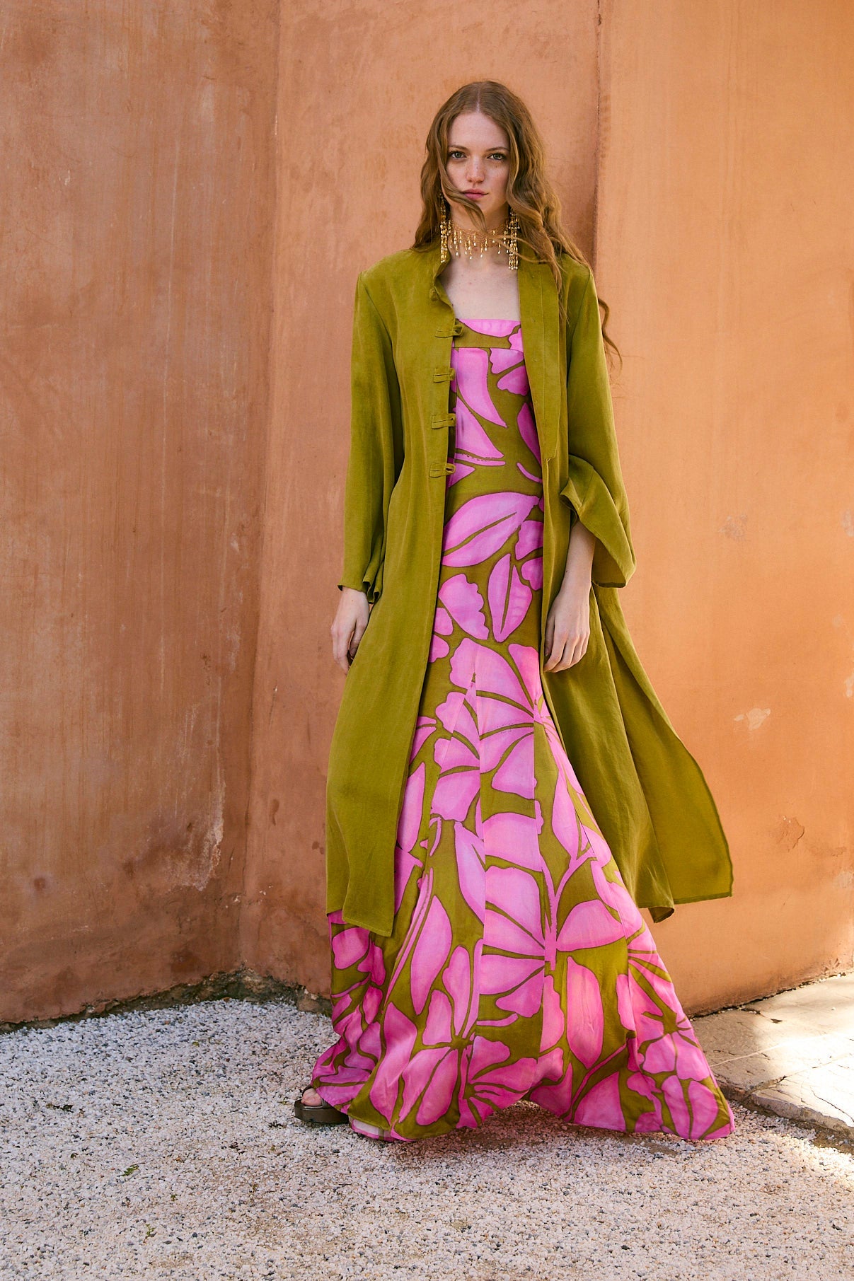CHINISKI CUPRO OLIVE COAT
