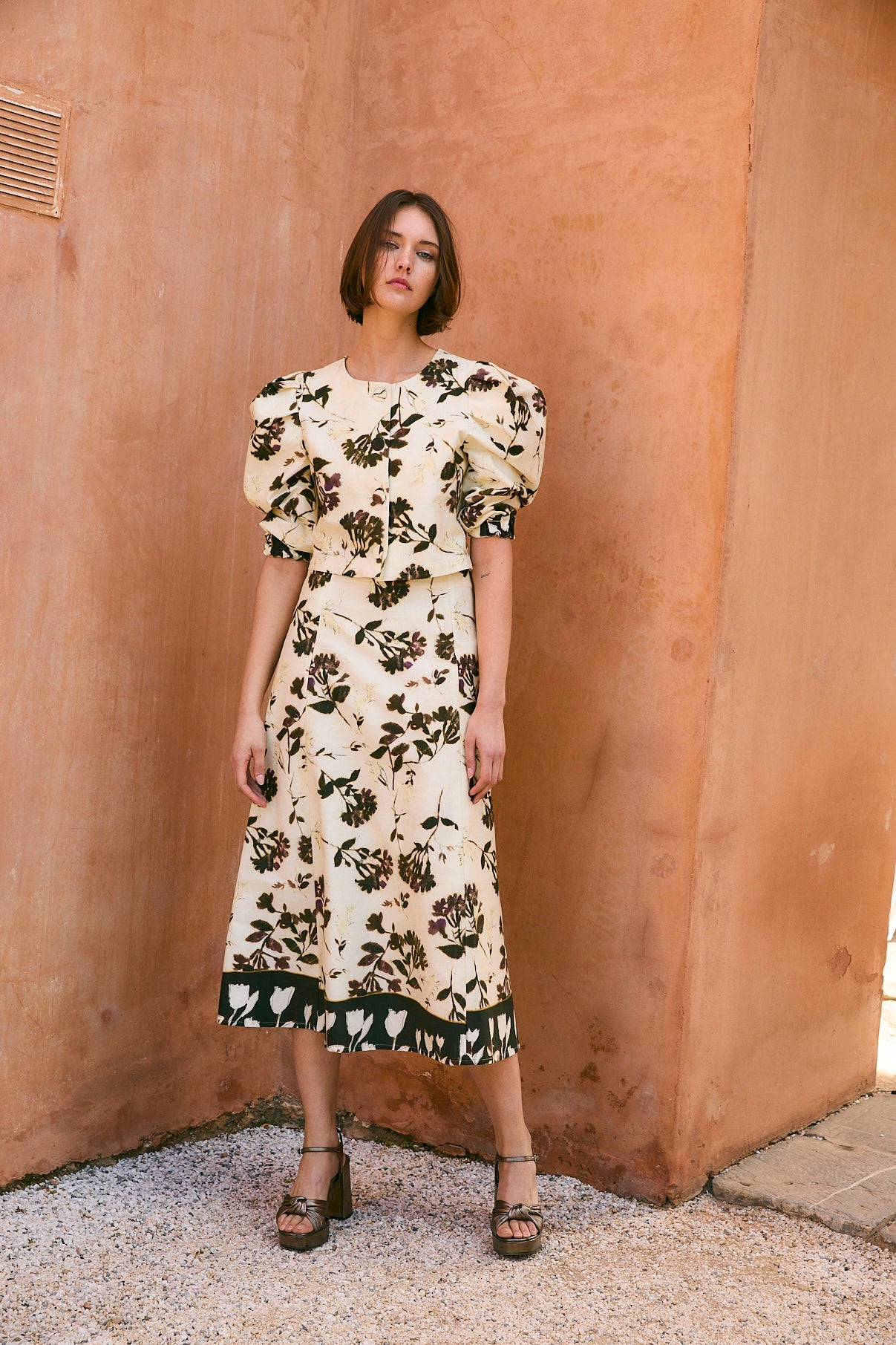 FALDA COLUMN LILAS CRUDO