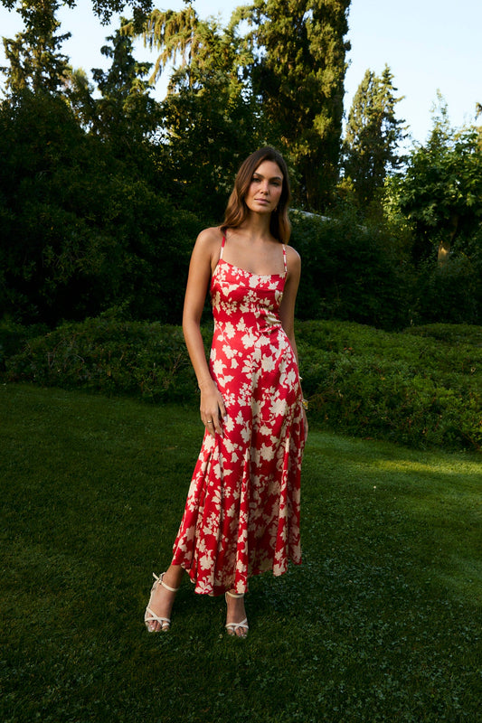 VESTIDO SIRIN GERANIO ROJO