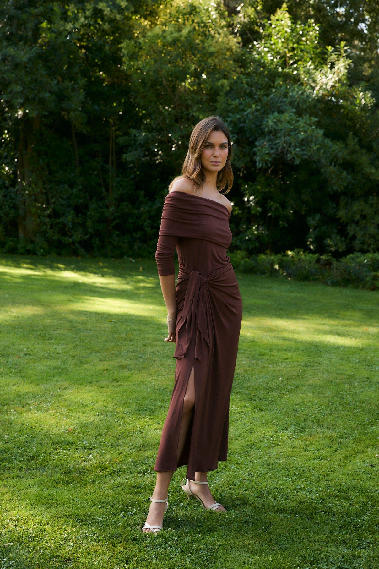 TÚNICA PAREO PUNTO MARRÓN