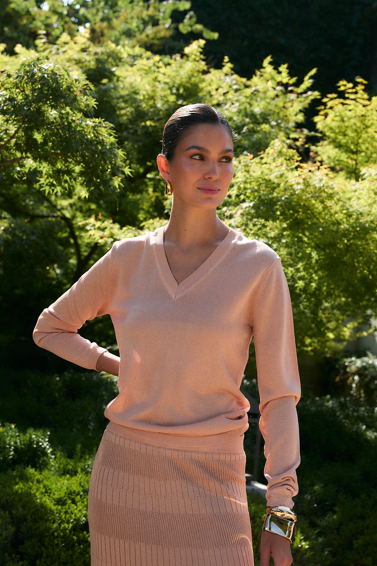 TOP LUREX COPPER KNIT
