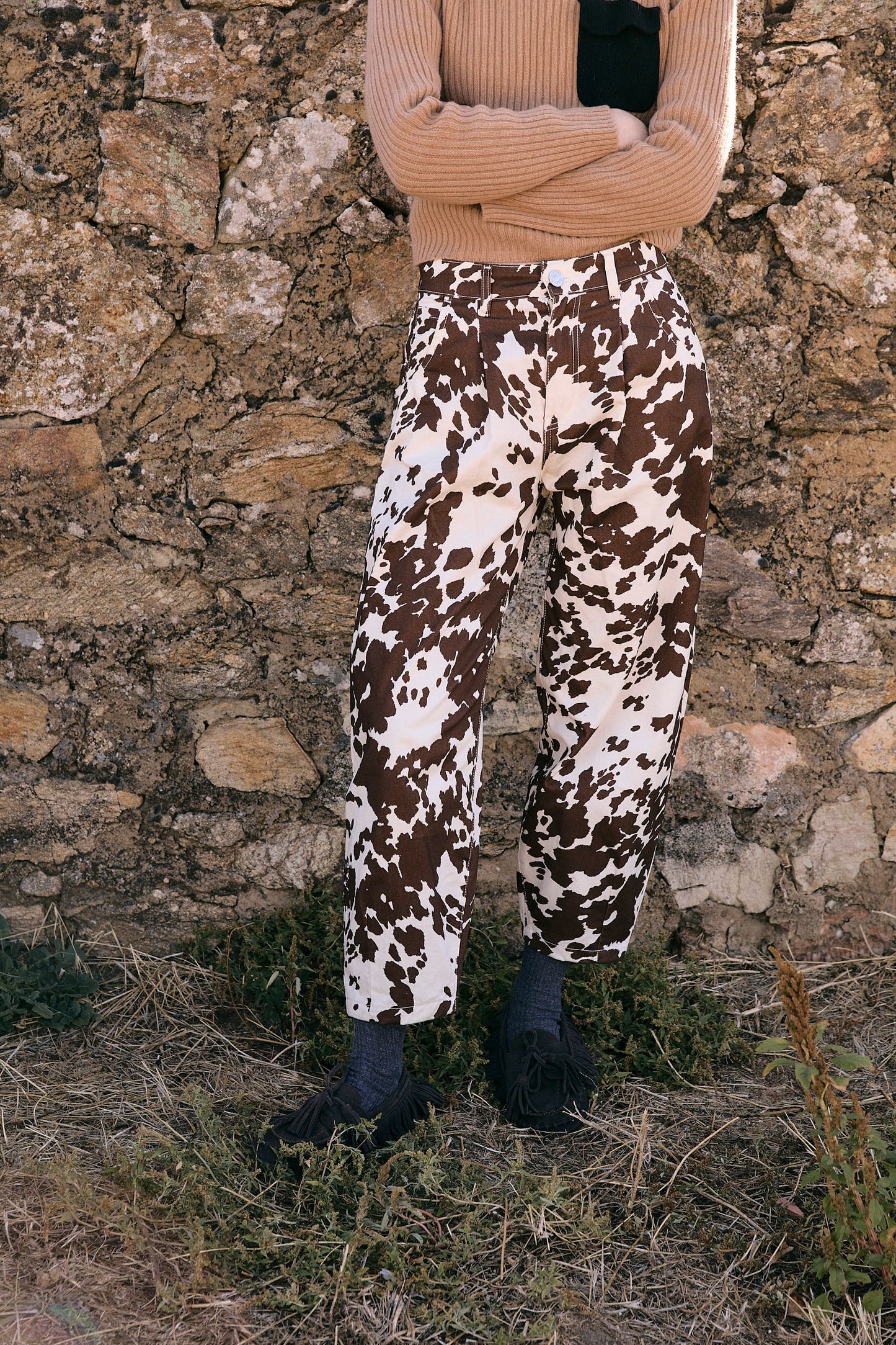 JEANS BOYFRIEND VACA MARRON