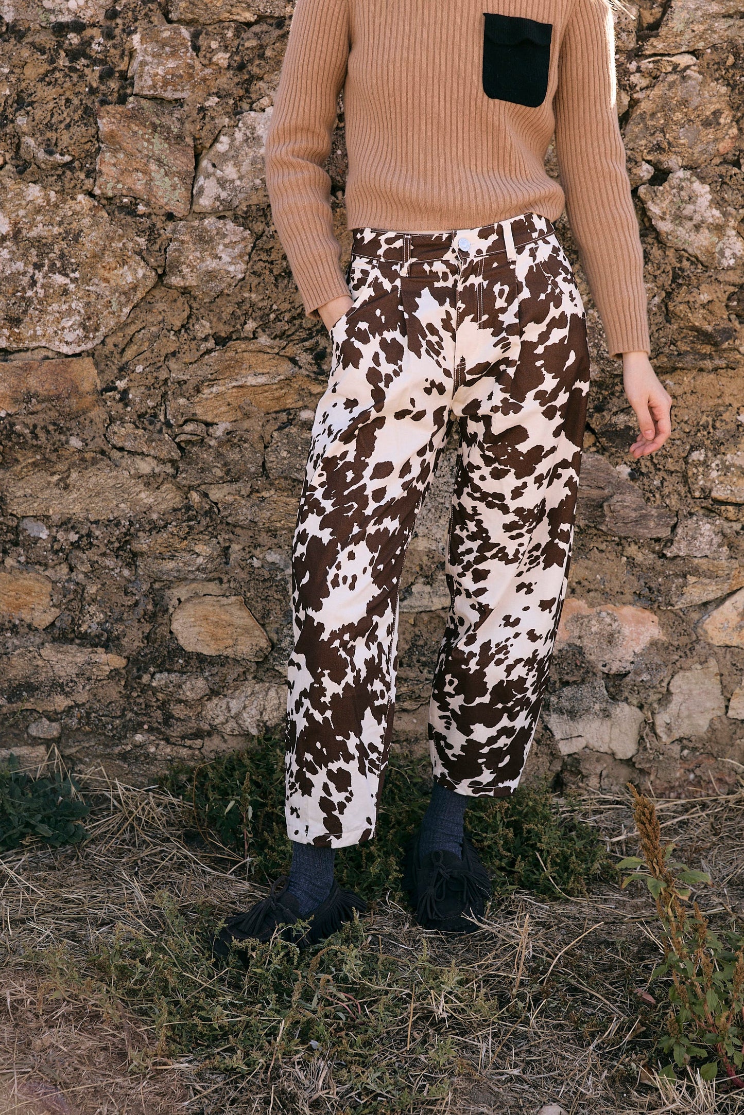 JEANS BOYFRIEND VACA MARRON