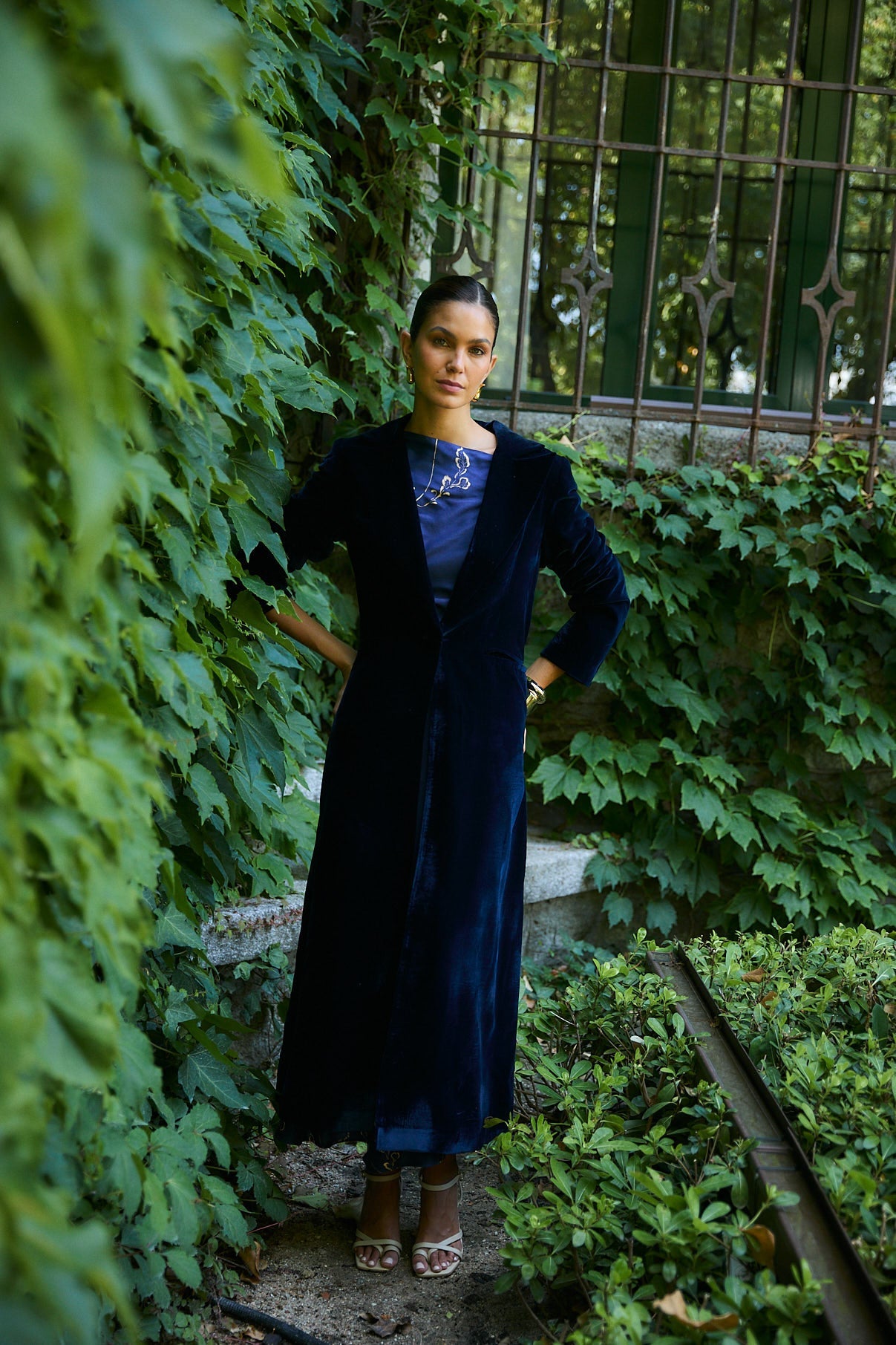 ABRIGO COSIMA VELVET MARINO