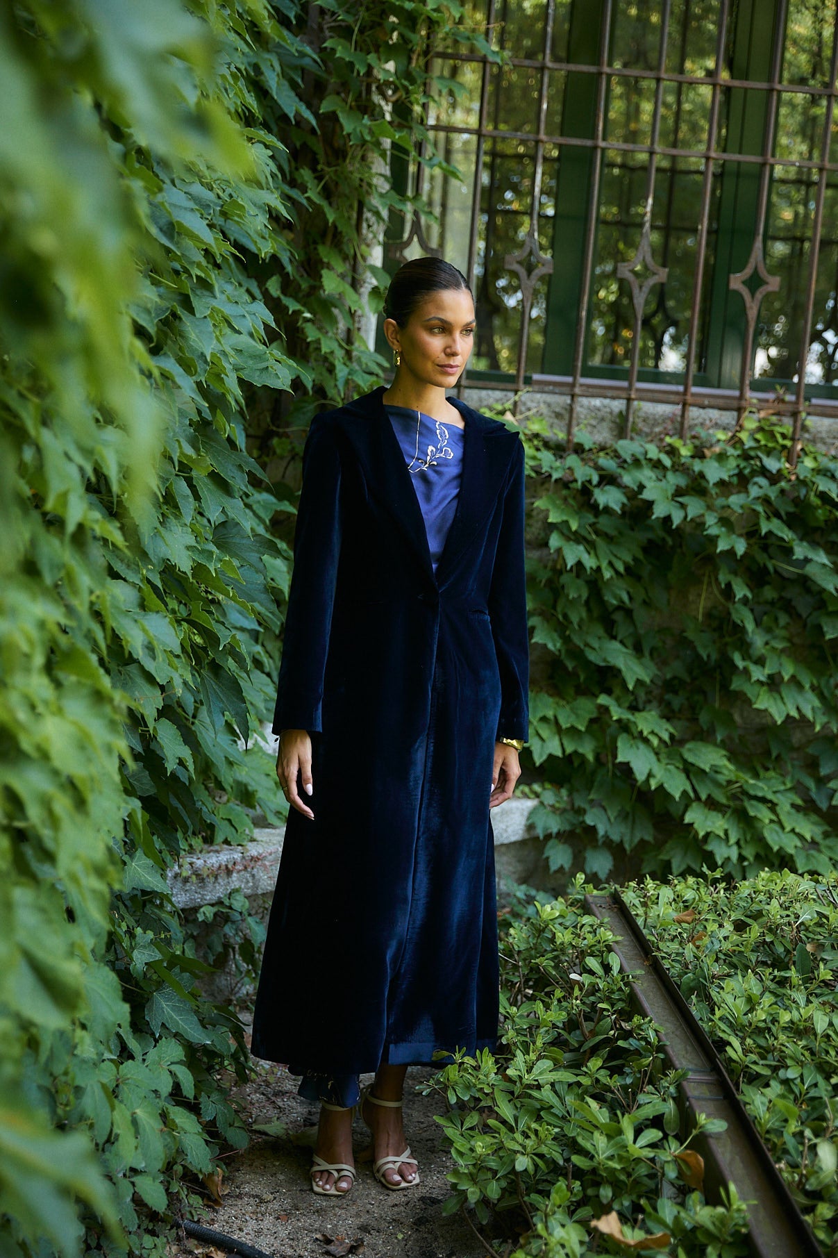 ABRIGO COSIMA VELVET MARINO