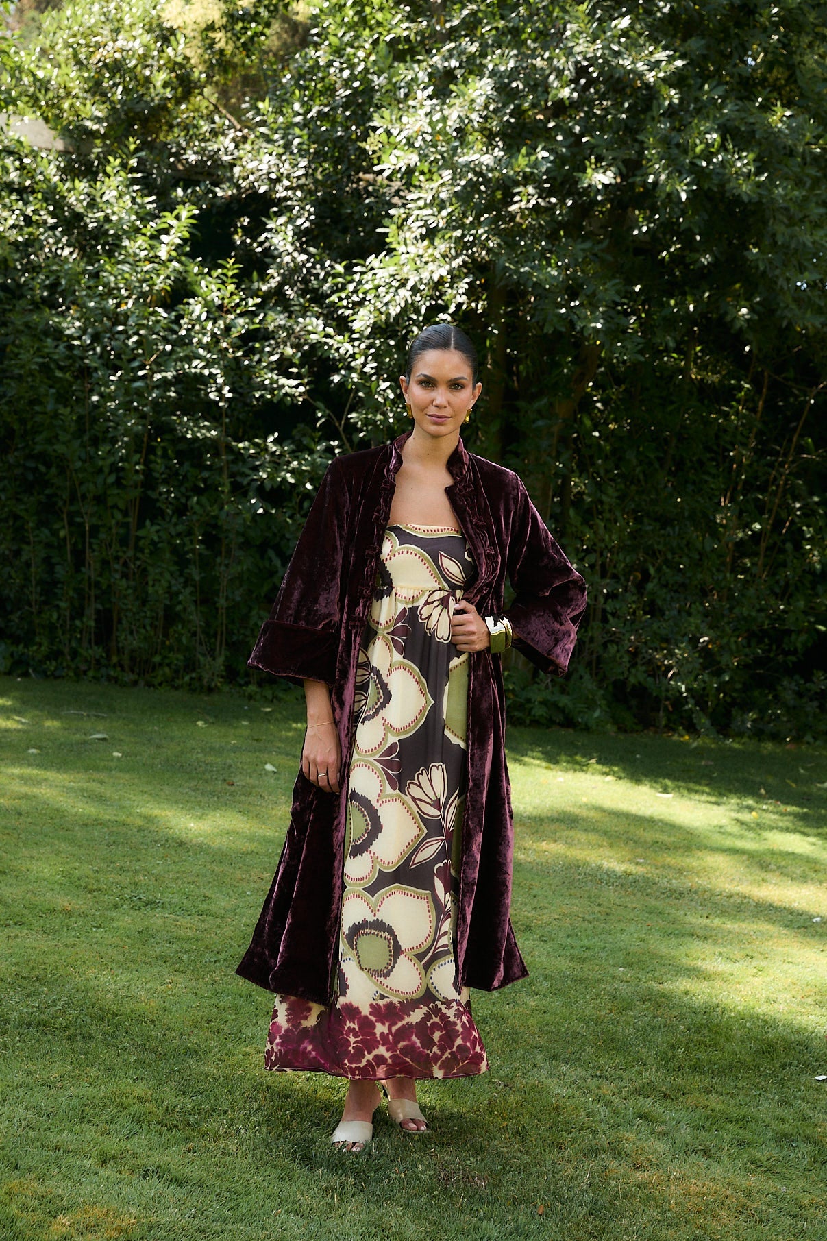 WINE VELVET JAPANESE COAT