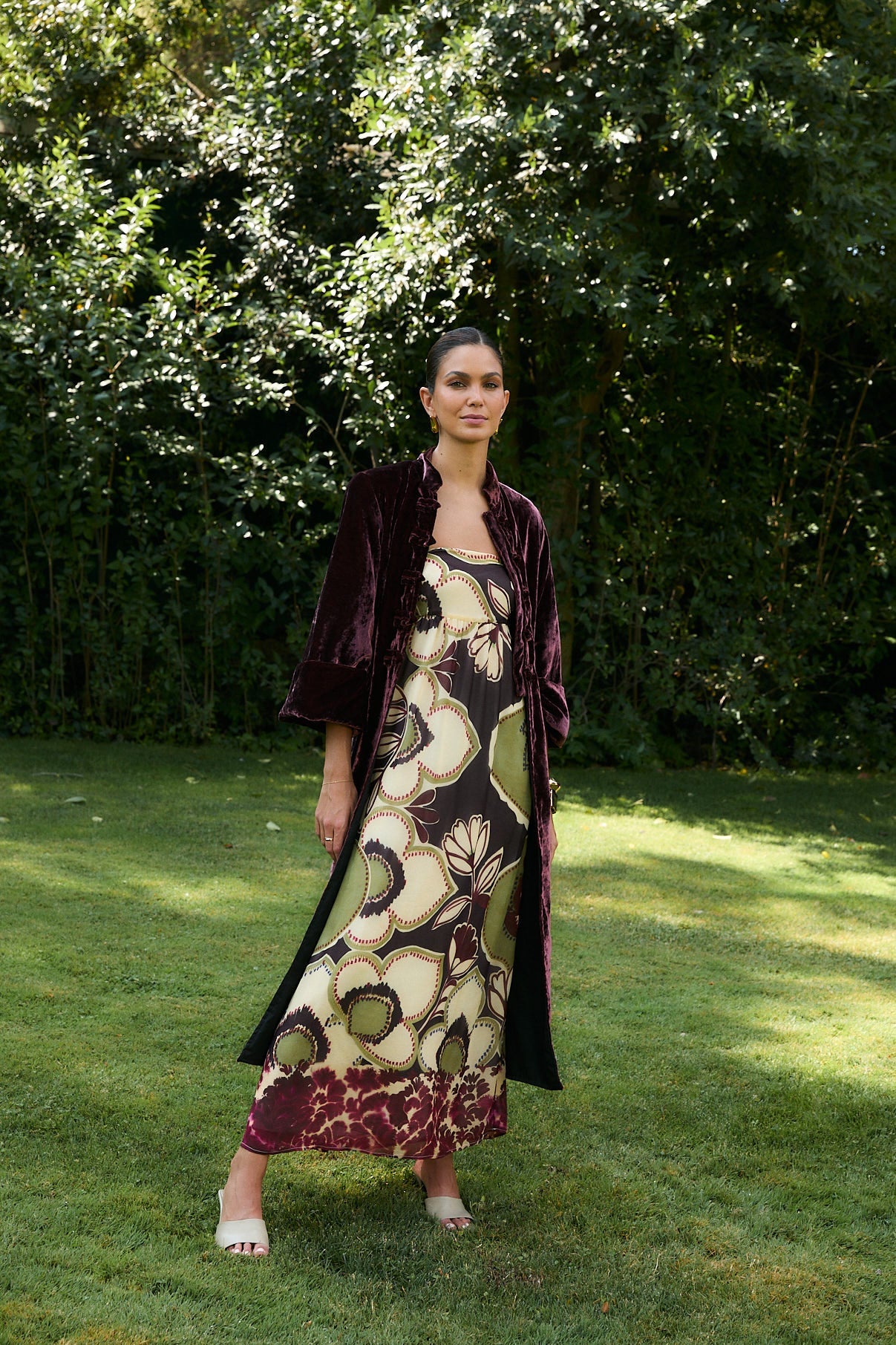 WINE VELVET JAPANESE COAT
