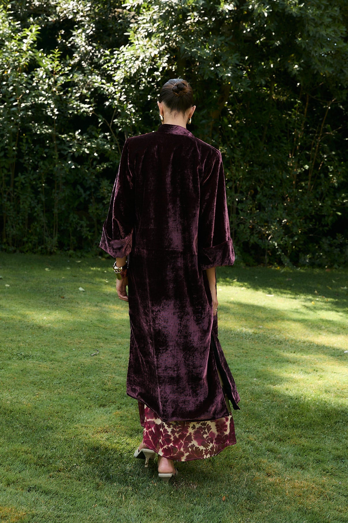 WINE VELVET JAPANESE COAT
