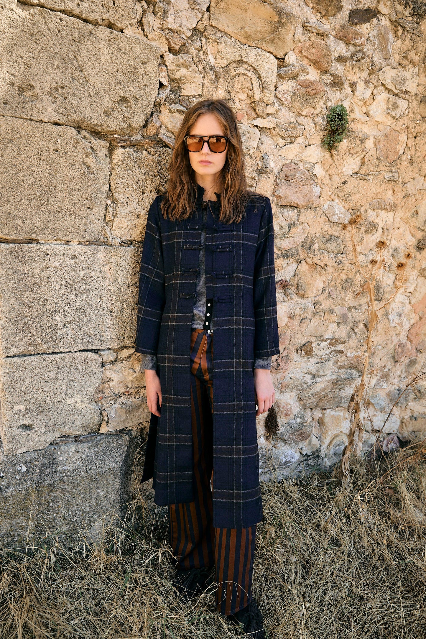 BLUE CHINISKI HARRIS COAT
