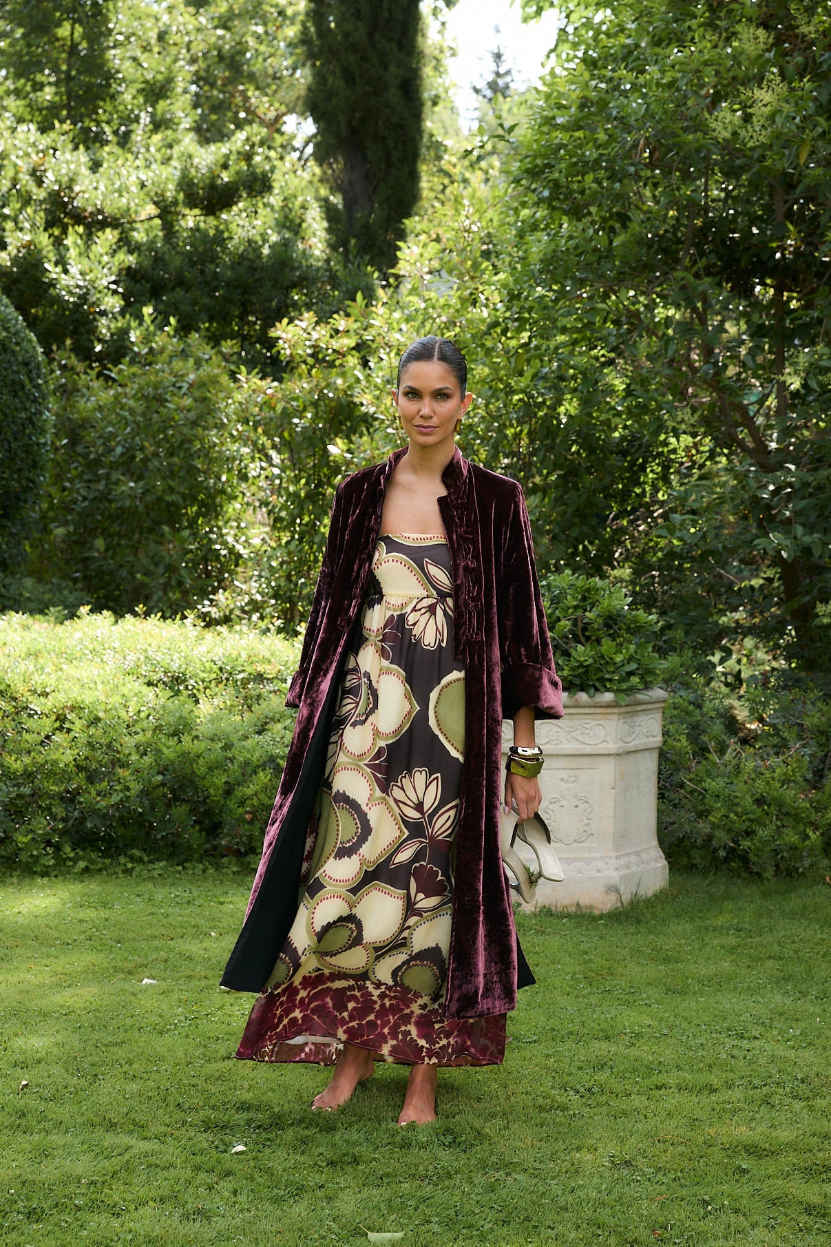 WINE VELVET JAPANESE COAT