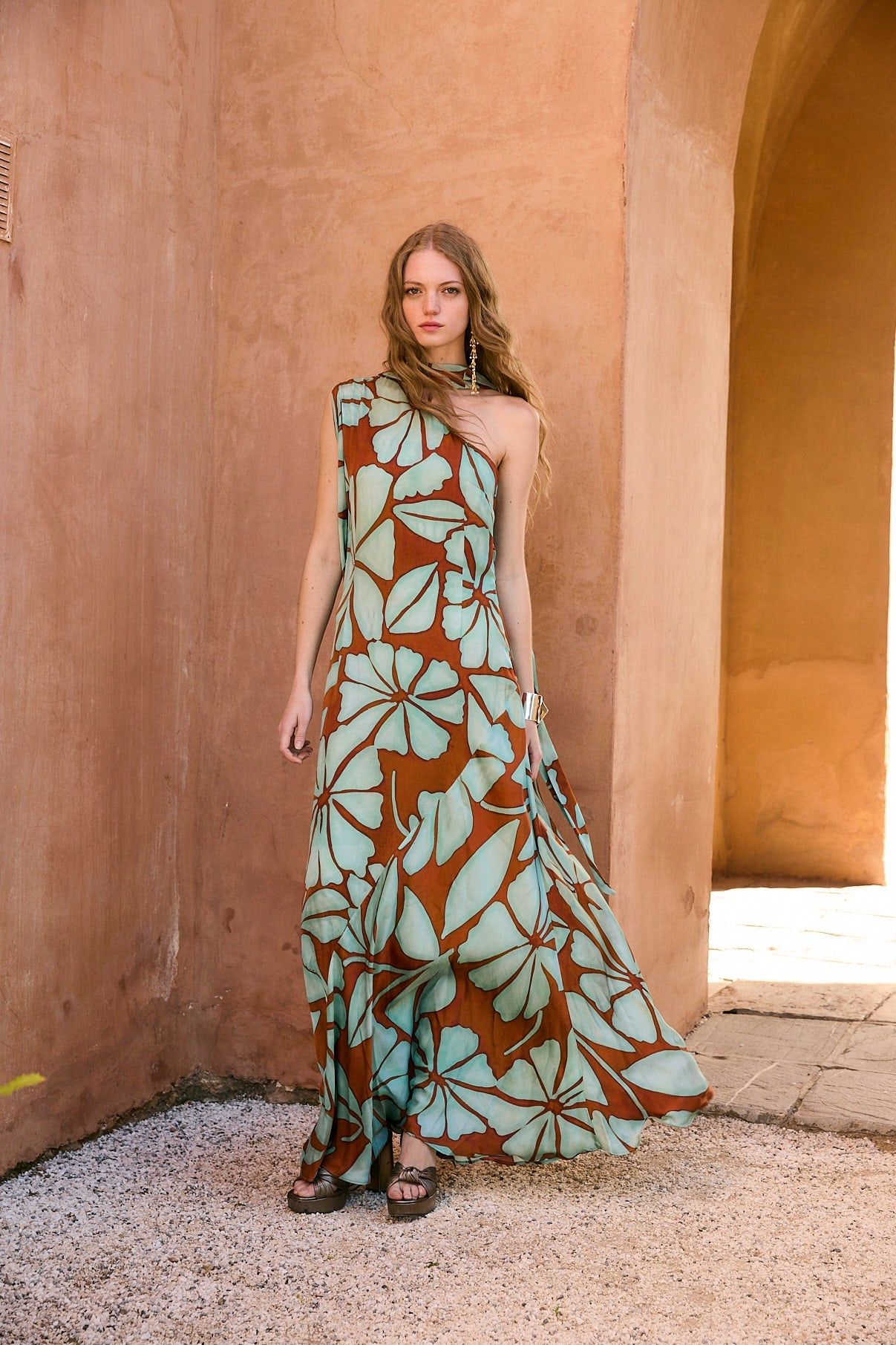 FIJI TURQUOISE ASYMMETRIC DRESS