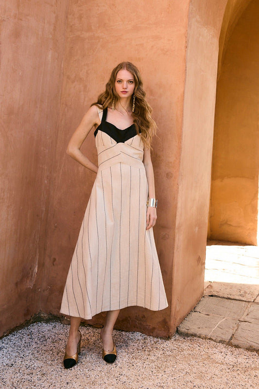 VESTIDO FABIOLA RUSTICO BEIGE