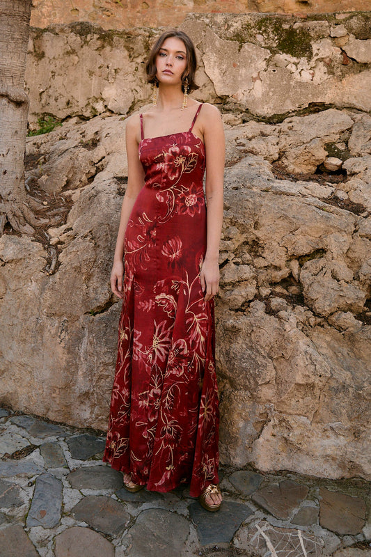 VESTIDO CORINTIA PEONIA CARMIN