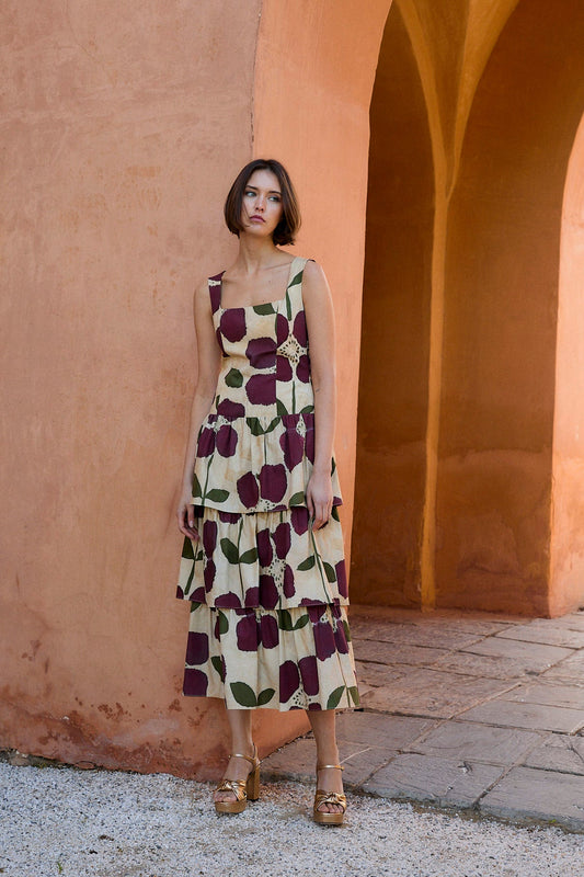 VESTIDO CLO LIRIO BURGUNDY