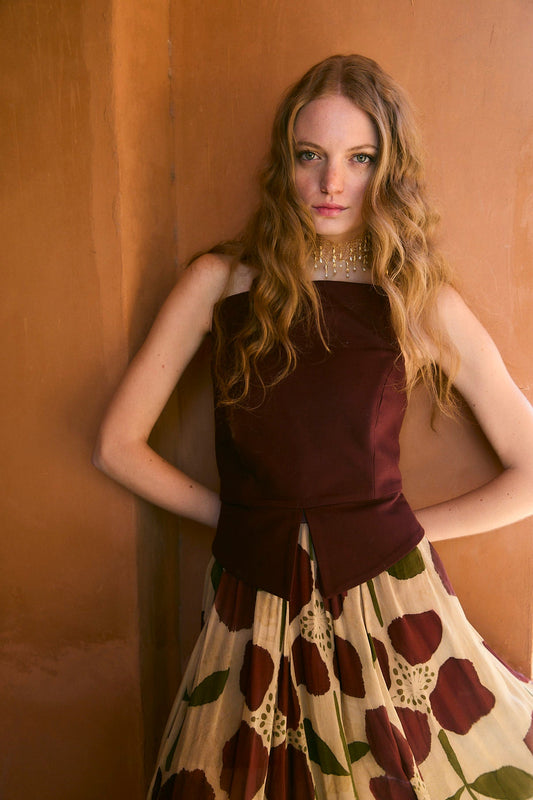 TOP MAUSI LISO BURGUNDY