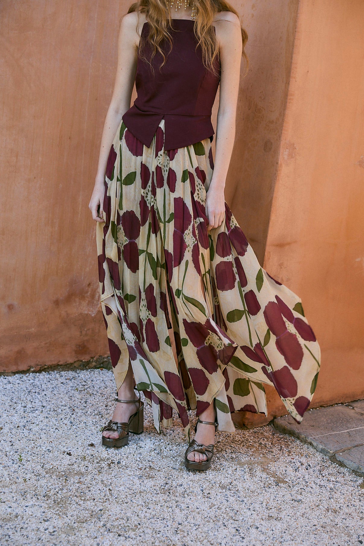 FALDA GIGI LIRIO BURGUNDY