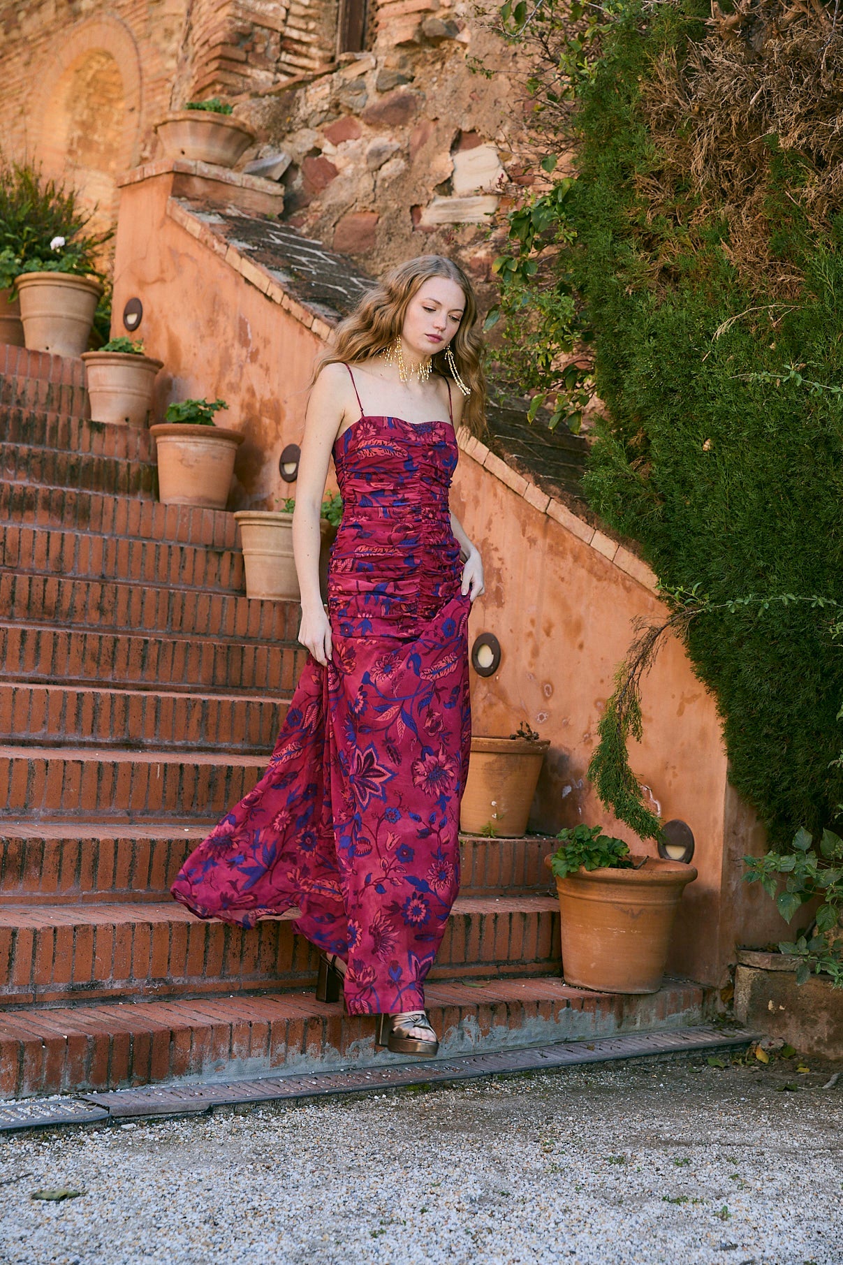 JANE INDIANA MAGENTA DRESS