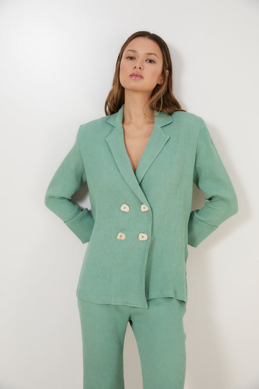 ICON WRINKLE AQUA GREEN JACKET