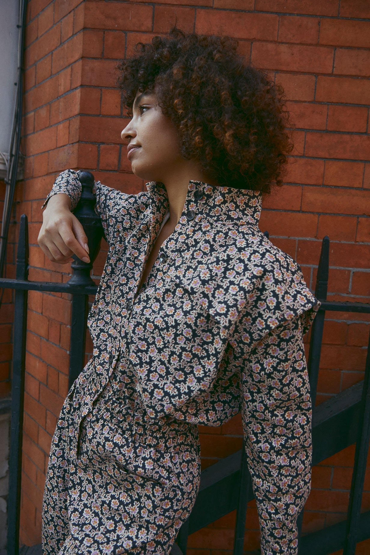 FLOWER FONT JUMPSUIT