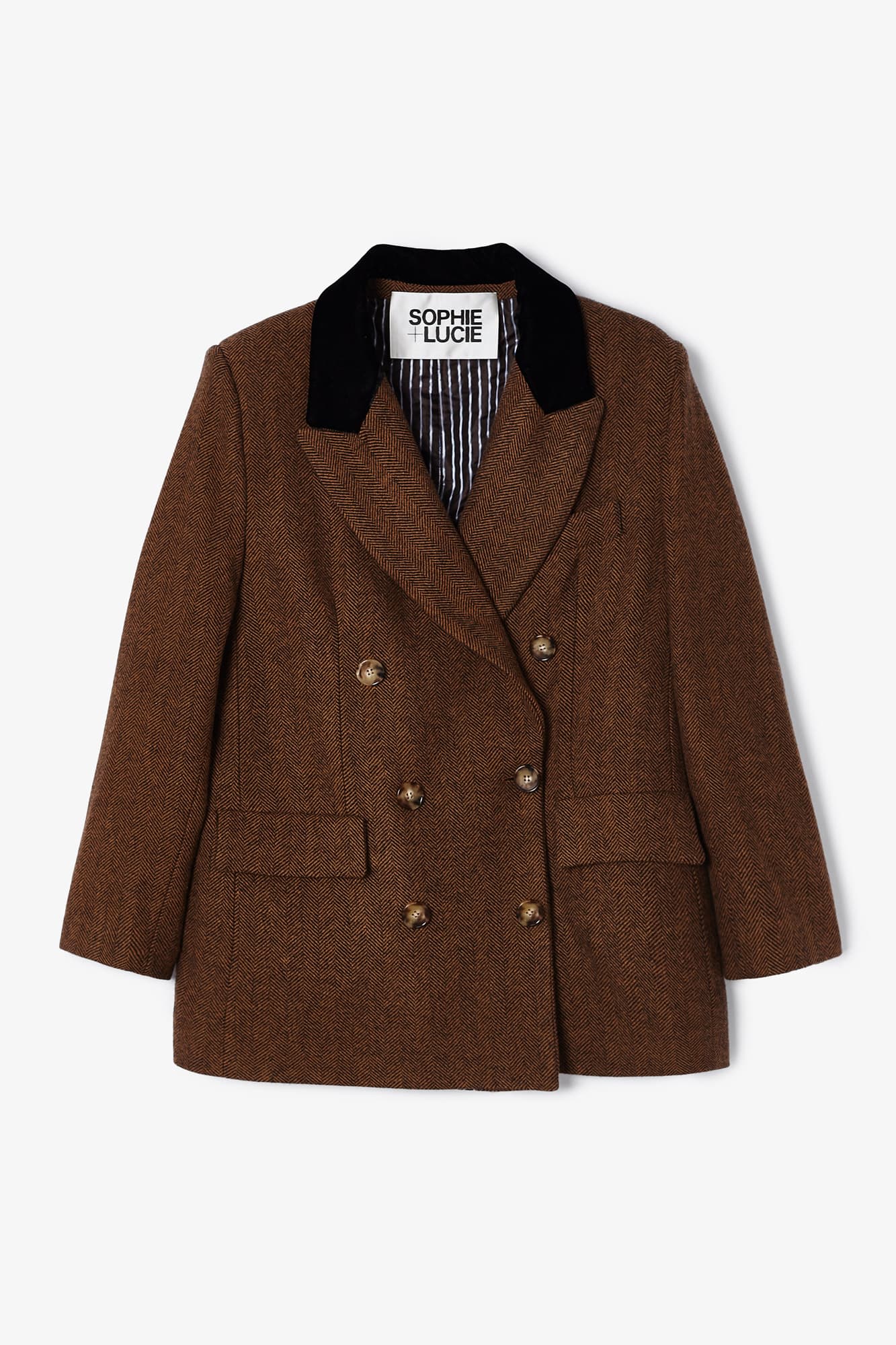 BLAZER PARIS CAMEL HERRINGBONE