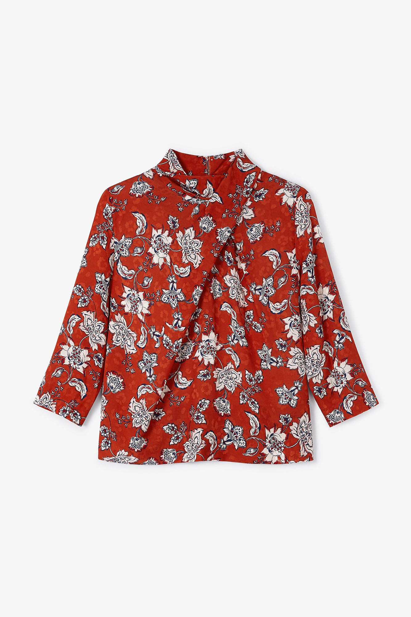 BLUSA CLOTILDE FLOR TEJA