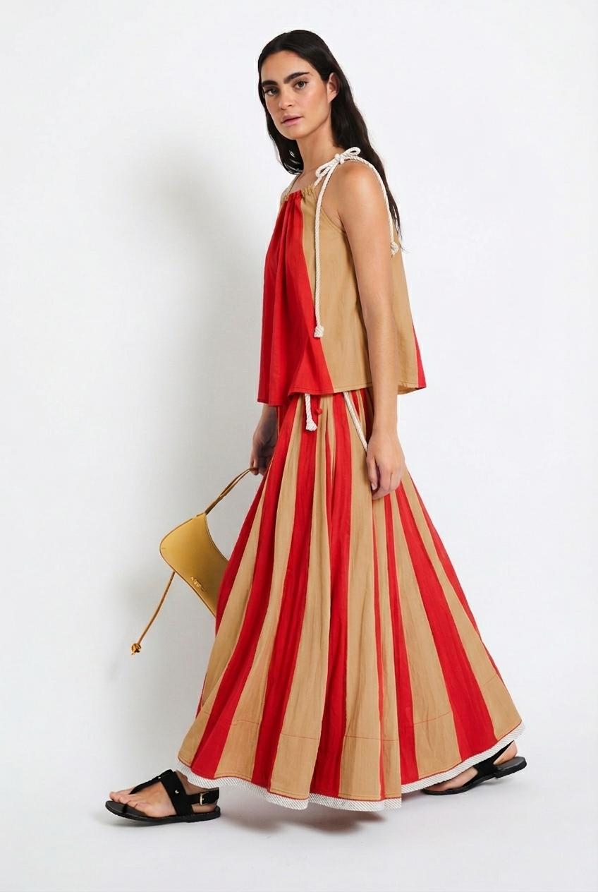 TOTAL LOOK CIRCO VOILE CAMEL