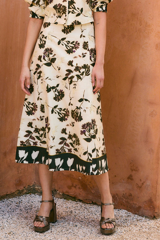 FALDA COLUMN LILAS CRUDO