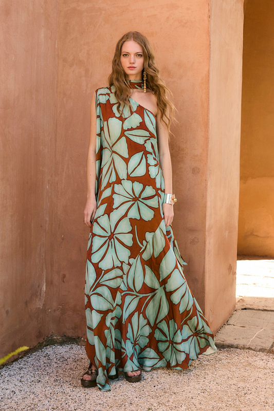 VESTIDO ASIMETRICO FIJI TURQUESA