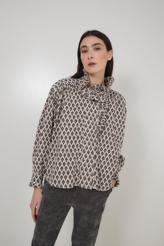 BLUSA MARIBEL GOBI GRIS