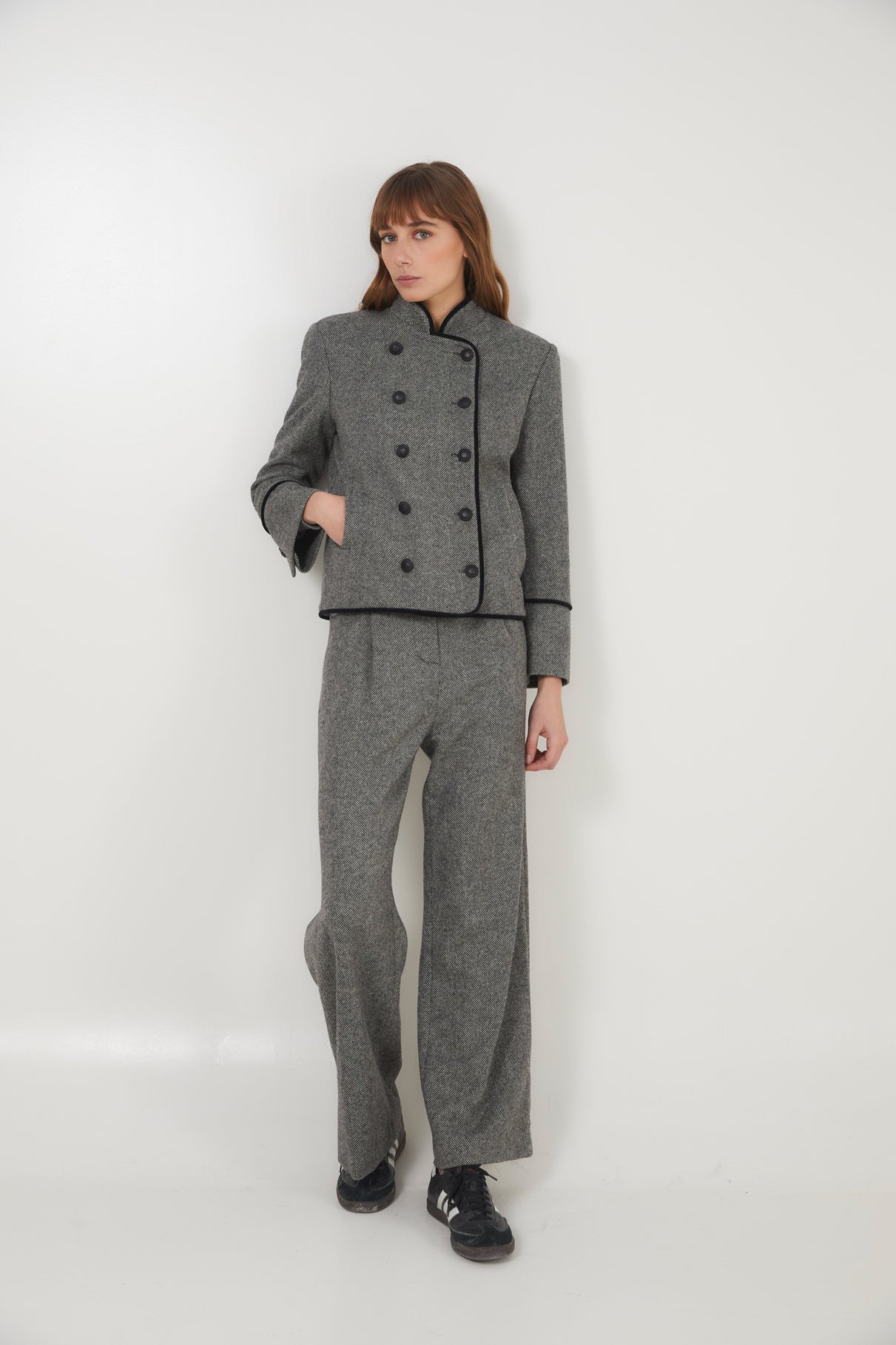 VIENA CHEVIOT GREY JACKET