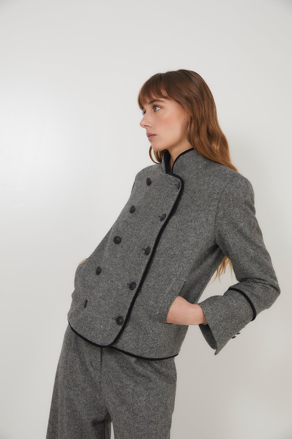 VIENA CHEVIOT GREY JACKET