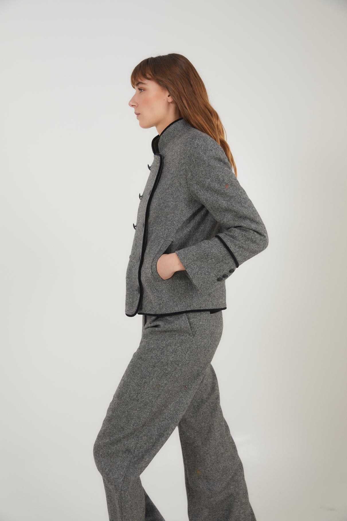 VIENA CHEVIOT GREY JACKET